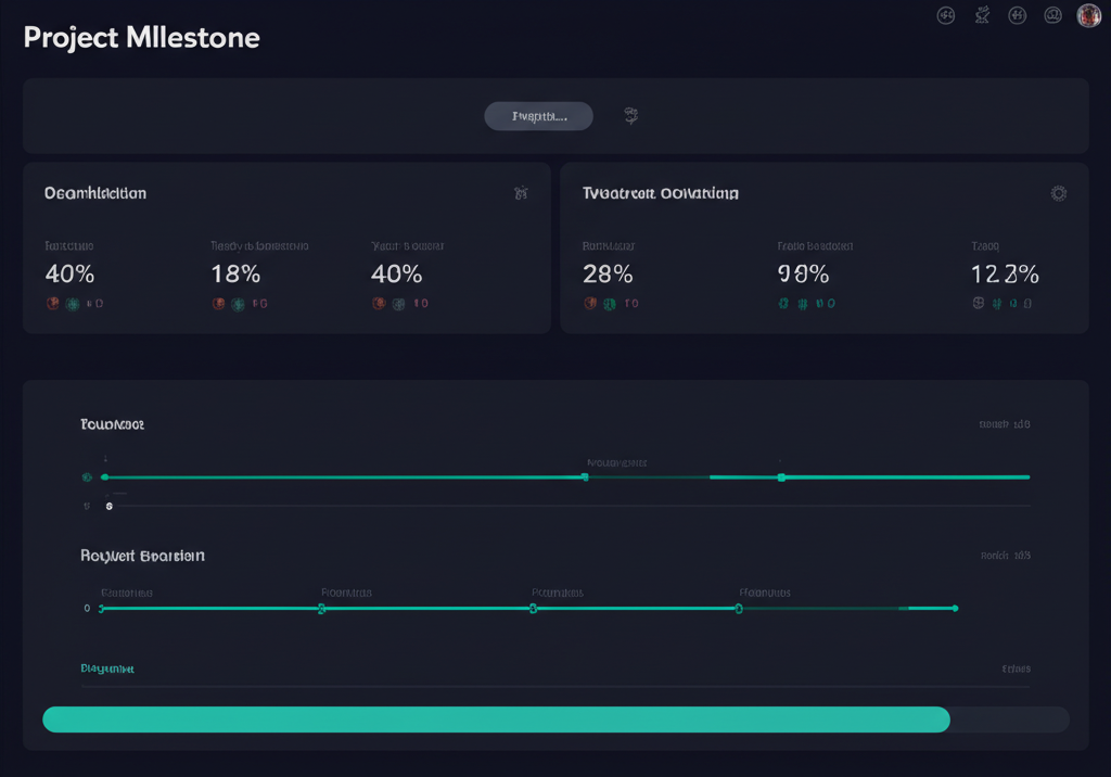 Illustration of a Milestone Dashboard UI